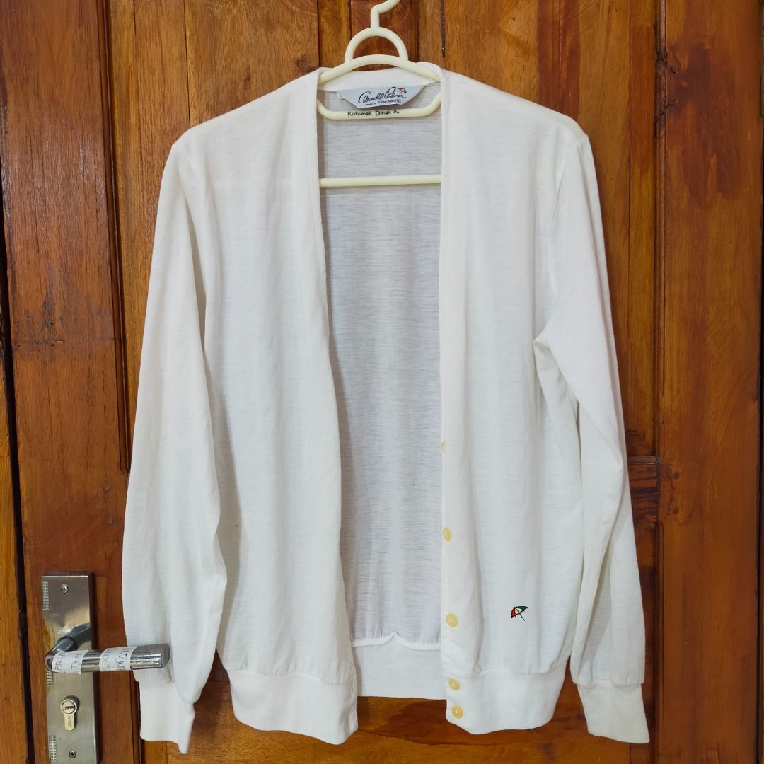 (BACA DESKRIPSI) Preloved Cardigan Broken White, Fesyen Wanita, Pakaian ...
