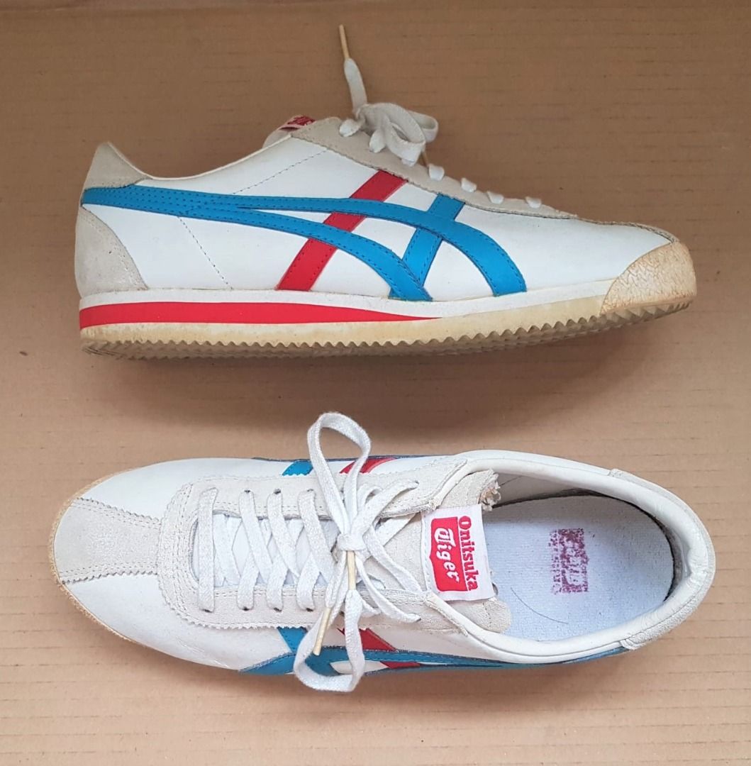 Premium Onitsuka Tiger Sneakers Japan CORSAIR OG US 8 EURO 41.5 CM 26 Leather Top In Vogue Onitsuka Tiger Stripes Original Designer Footwear