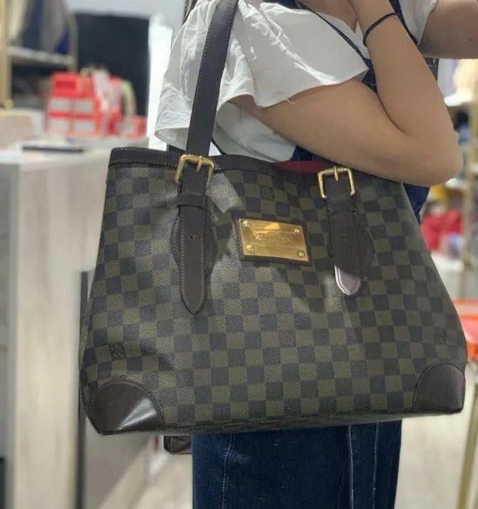 Pre-order] LV Damier Hampstead GM Size (Brown / Gold), Luxury