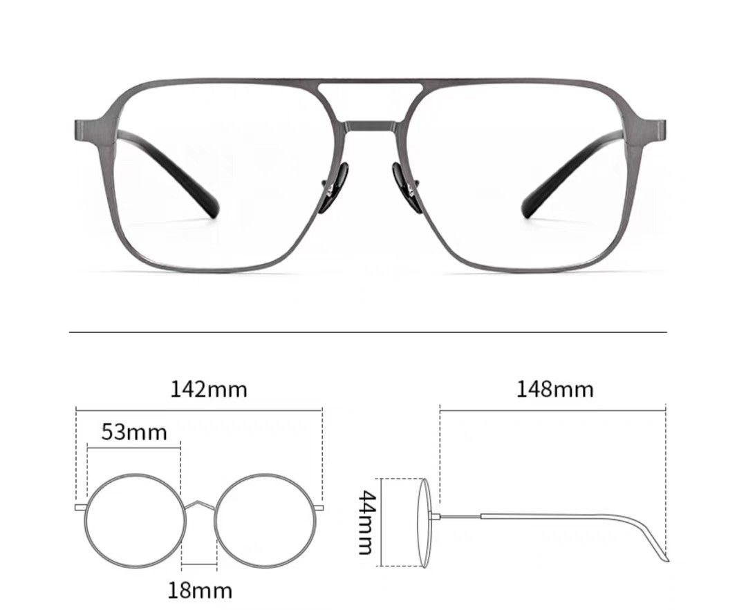 Titanium Aluminum snap on Glasses Frame Men Polarized Nignt