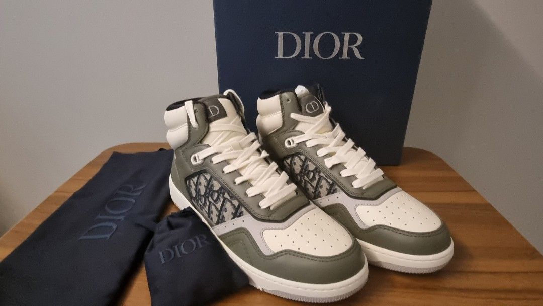 Rare Dior Hi-top Sneaker Green/Beige, Luxury, Sneakers u0026 Footwear on  Carousell