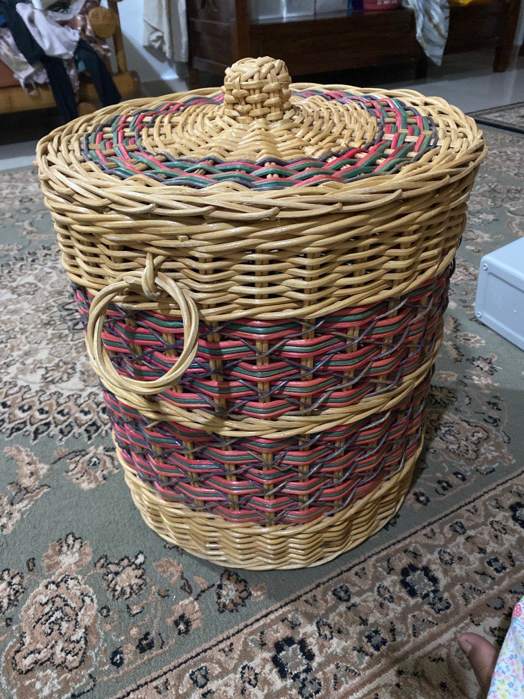 Rattan Laundry Basket, Furniture & Home Living, Home Improvement