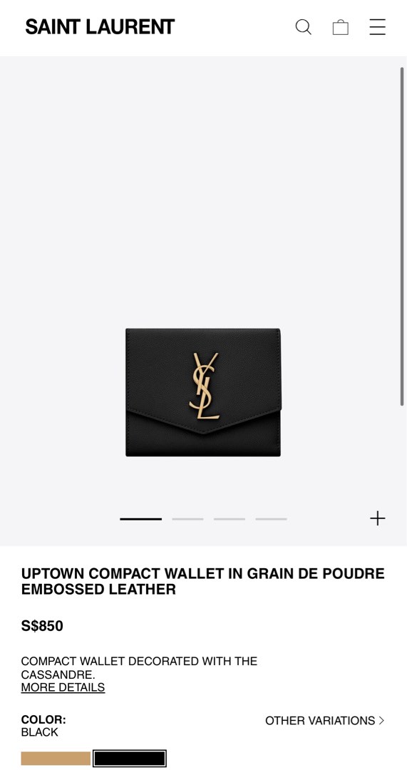 Saint Laurent Uptown Compact Wallet