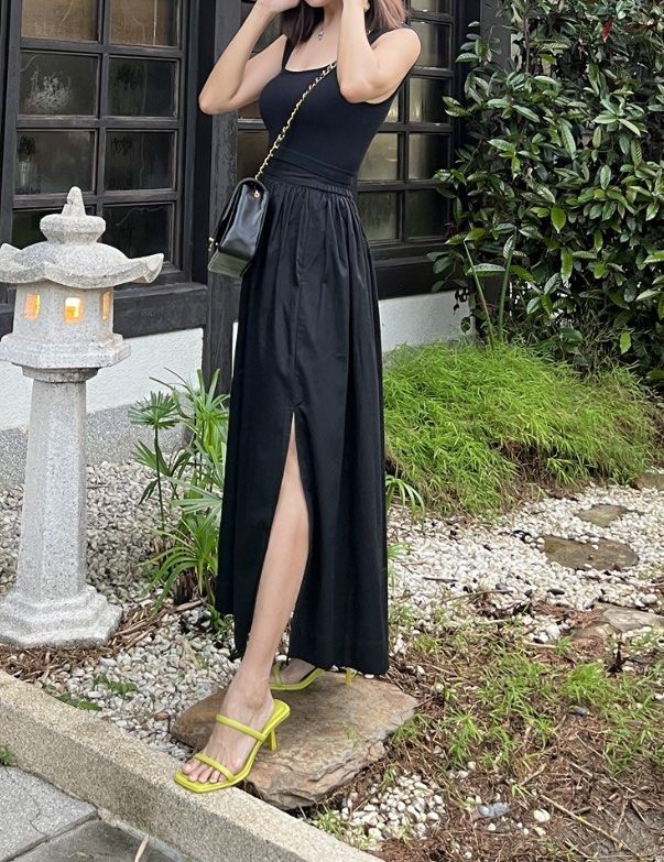 Green maxi skirt 50 online