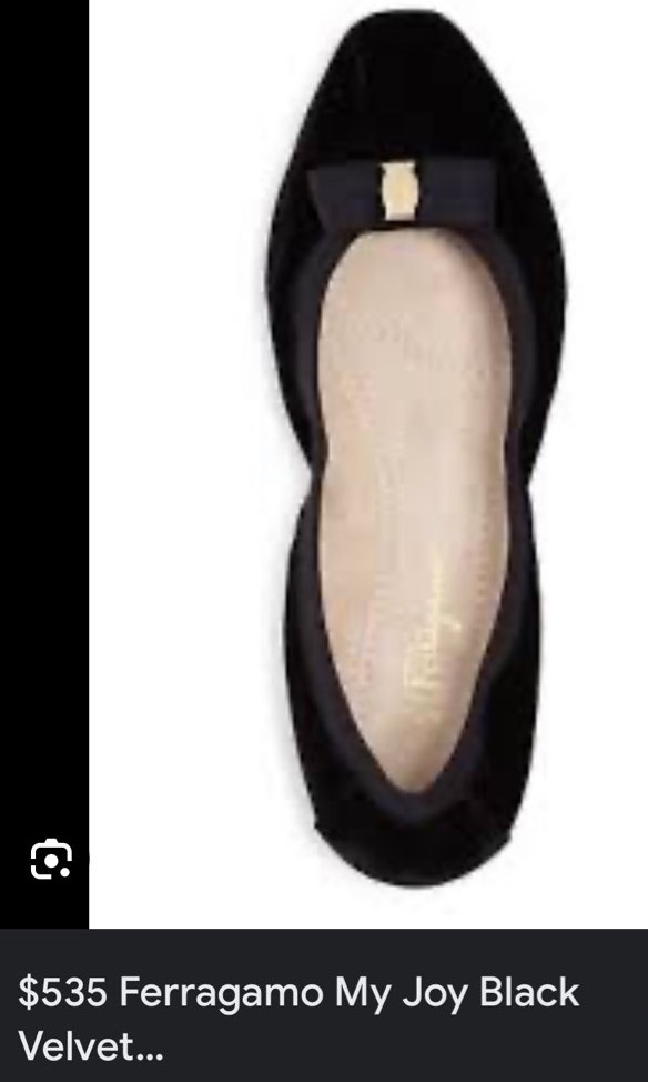 SALVATORE FERRAGAMO MY JOY BLACK VELVET BALLET FLATS SHOES SLIPPERS SLIDES LOAFERS