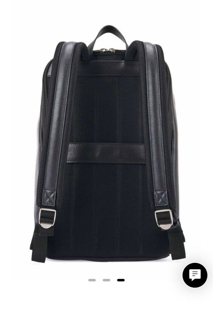 Samsonite Classic Leather Slim Backpack BLACK, Men's Fashion, Bags