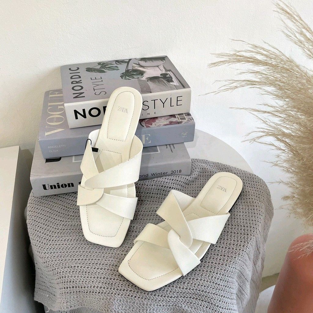 Zara Sandals Zara Shoes Winter 2018 Sandal ZARA Leather Flat Shoes - Main Image