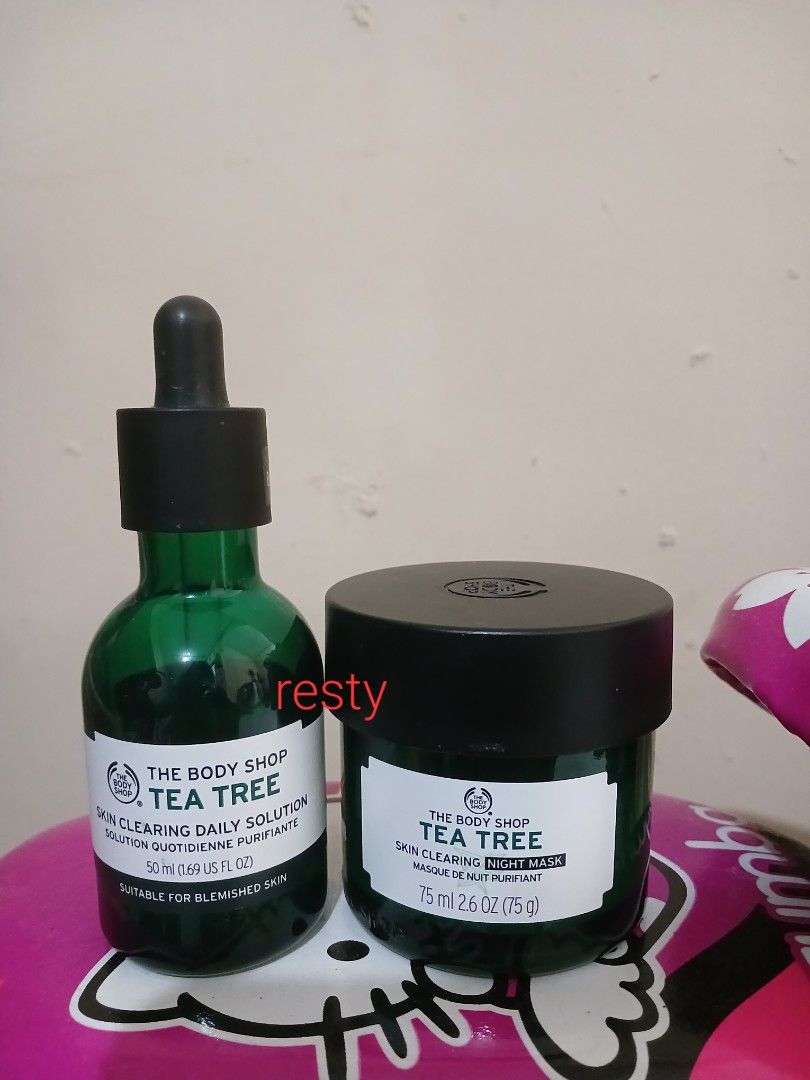 Serum dan Night Mask Tea Tree Body Shop, Kesehatan & Kecantikan, Kulit