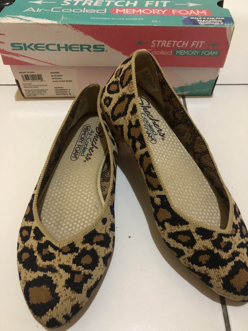 Skechers cleo sales leopard