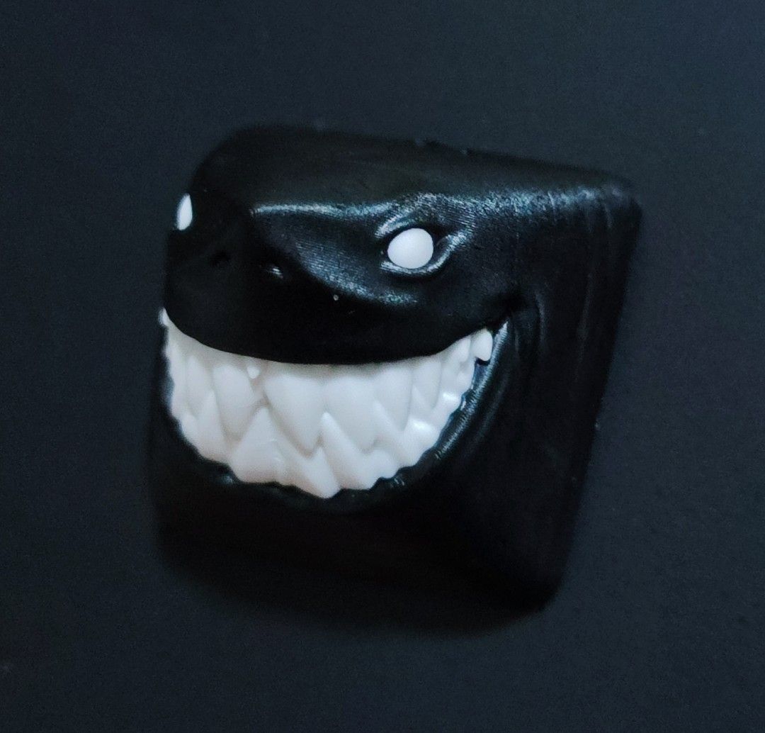 Skull Keycaps Megalodon Monochrome [WoB] (Category: Computer Keyboard) located in Manila. Submitted by NB.Kingz13 (Listing ID 1243534596, Image 1). Description: ARTISAN KEYCAP [Skull Keycap] No Authenticity Card No Tin Box No Stickers Got it from bundle. Technically I'm the 2nd owner of this keycap.
