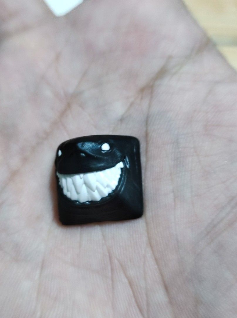 Skull Keycaps Megalodon Monochrome [WoB] (Category: Computer Keyboard) located in Manila. Submitted by NB.Kingz13 (Listing ID 1243534596, Image 2). Description: ARTISAN KEYCAP [Skull Keycap] No Authenticity Card No Tin Box No Stickers Got it from bundle. Technically I'm the 2nd owner of this keycap.