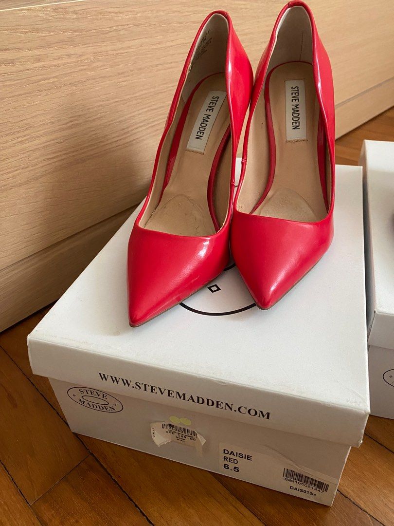 Red on sale box heels