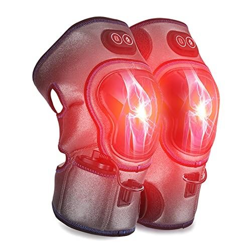 Stockist.SG] Heated Vibration Knee Massager, Heated Knee Brace Wrap with  Massage, Rechargeable Electric Heating pad Knee Warmer, Knee Support Heat  pad, Leg Massager, Best Gifts for Mom Dad Women Men(1 Pair)-Silver, Health