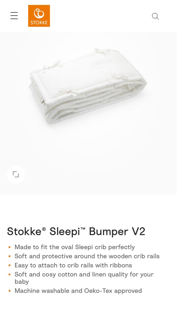 Stokke crib shop bumper