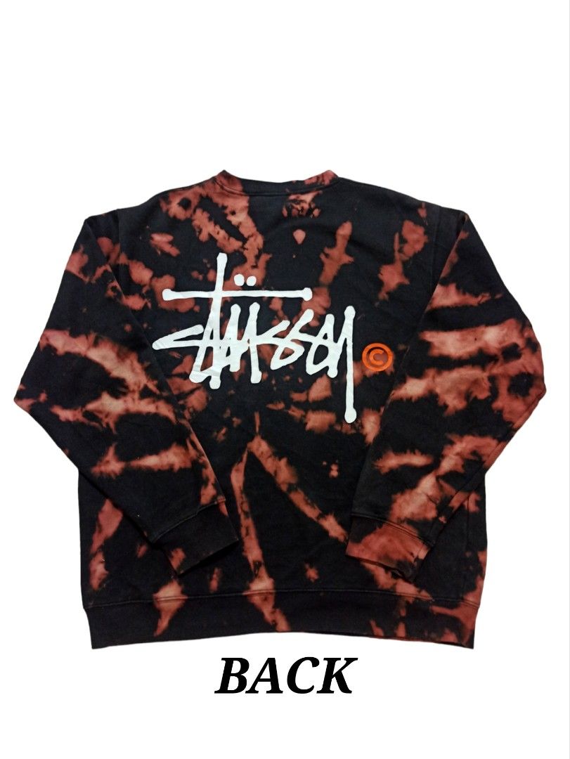 Stussy Signature Spell Out Tie Dye Sweatshirt