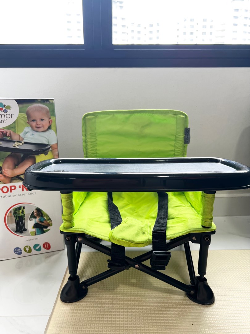Summer Infant Pop N Sit Portable Booster in Green Babies Kids