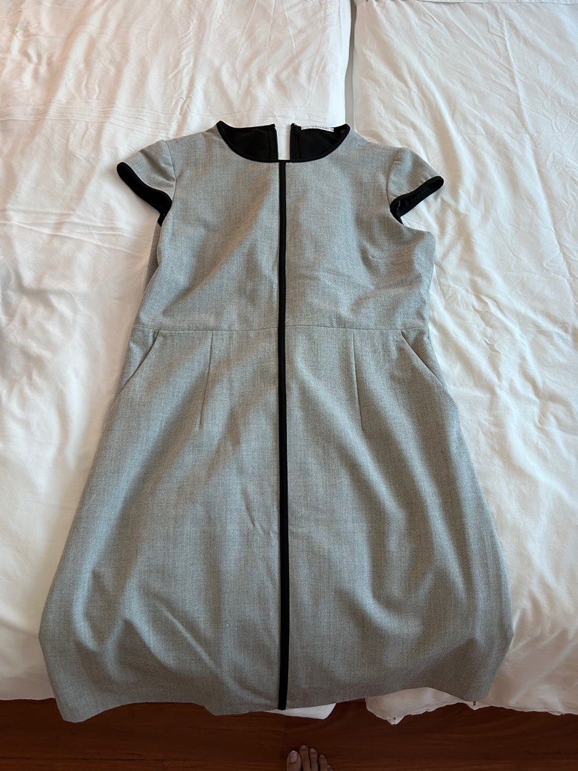 Tahari grey dress discount