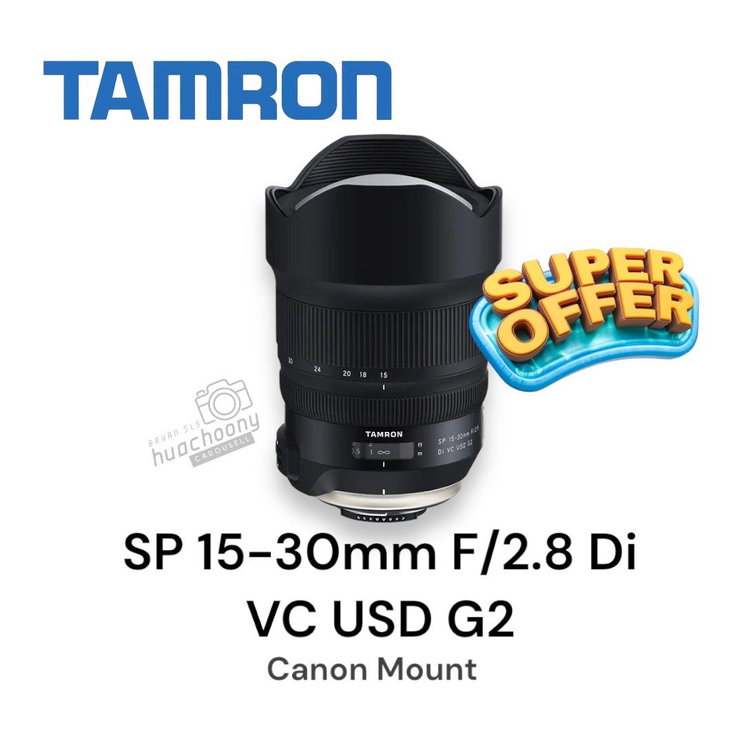 TAMRON SP 15-30mm F/2.8 Di VC USD G2 Canon mount, Photography, Lens ...