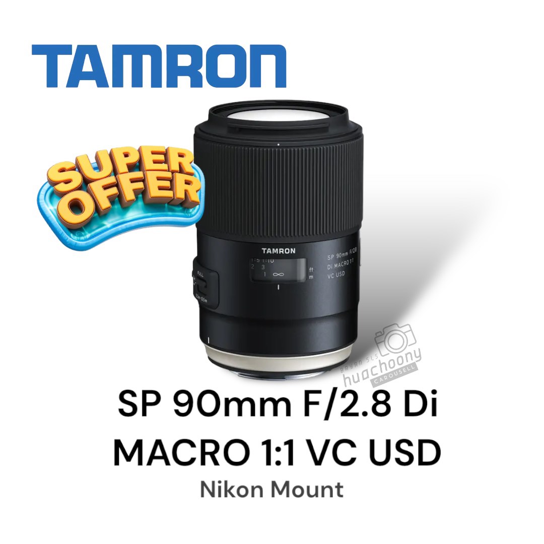 Tamron SP 90mm F/2.8 Di MACRO 1:1 VC USDレンズ(単焦点