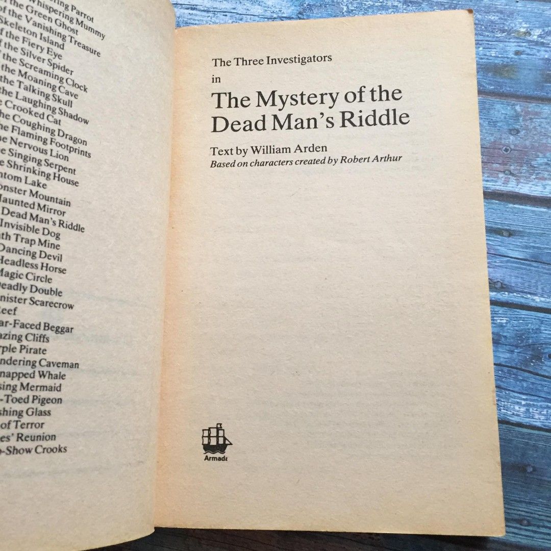 The Mystery of the Dead Man's Riddle by Alfred Hitchcock, Hobbies ...