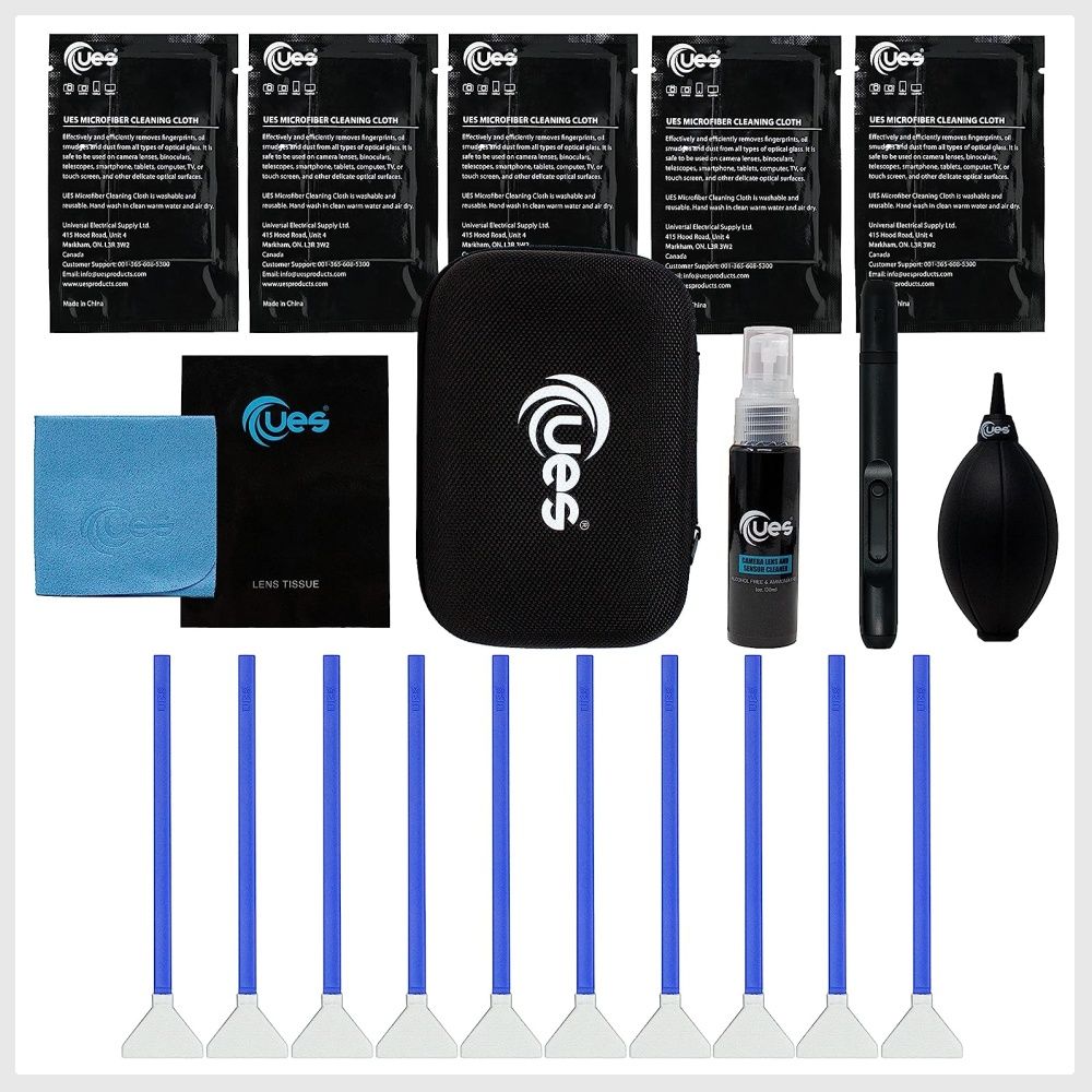 UES DSLR Camera Cleaning Travel Kit, APS-C Sensor Swab, Lens Cleaning Travel Kit Aps C Sensor Cleaning Swab Cleaner Air Blower Microfiber Cloth Lens Cleaning Pen Lens Paper - View #2