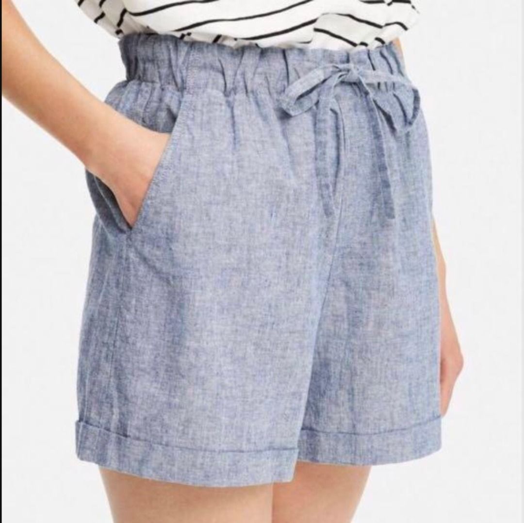 Uniqlo cotton cheap linen relaxed shorts