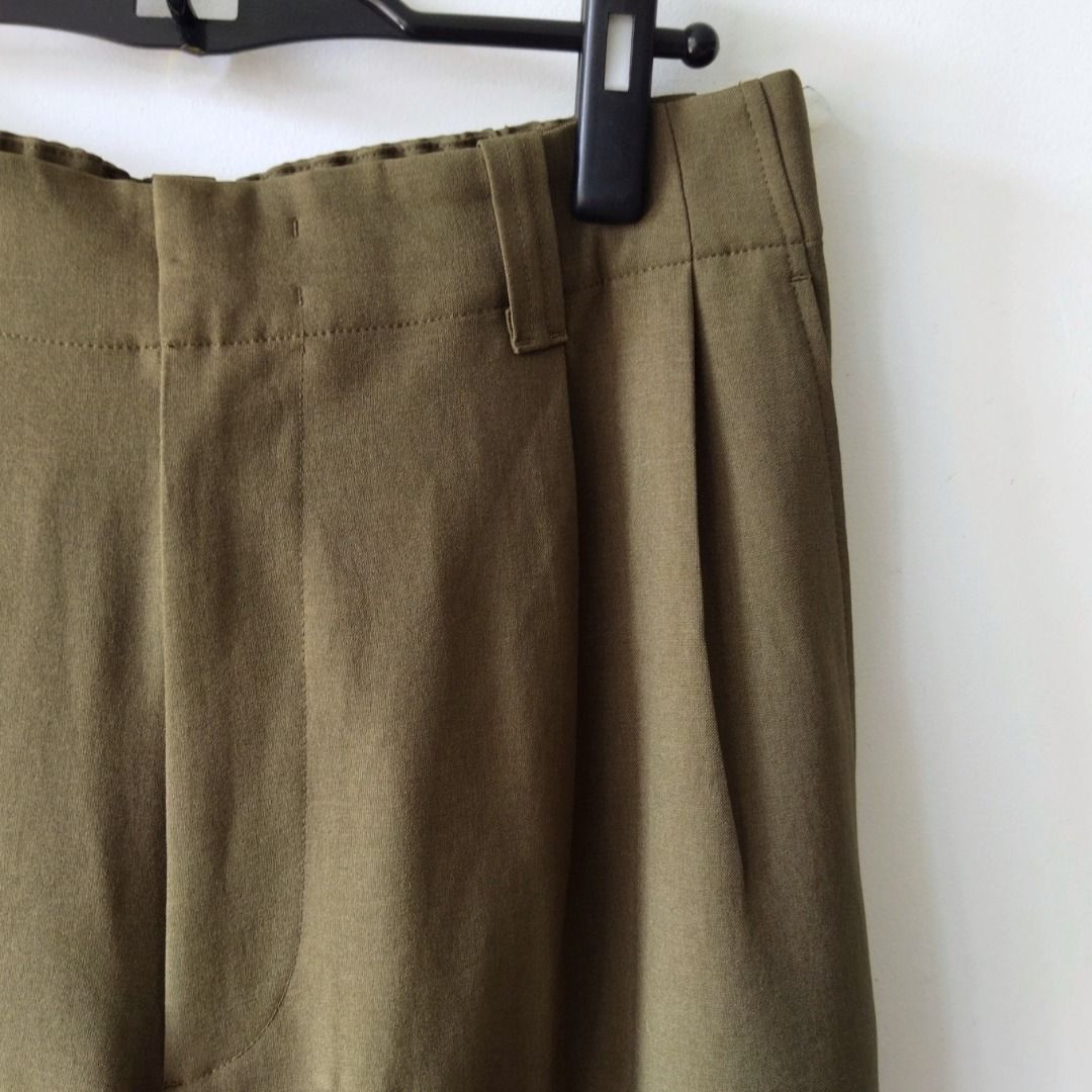 Uniqlo x MARNI Wide Fit Tuck Pants Olive Men's - SS22 - US