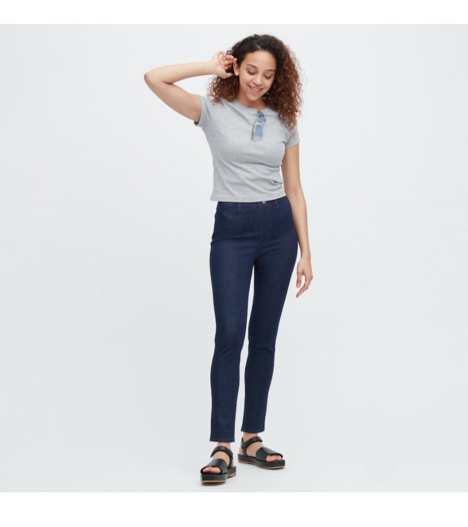 Uniqlo Ultra Stretch Denim Leggings Pants, Women's Fashion