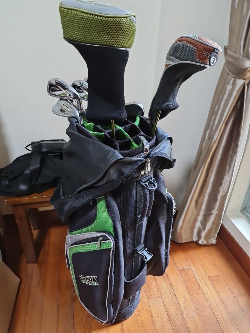 Full golf set (7 irons, driver, 3 wood) from Shark, Sports Equipment