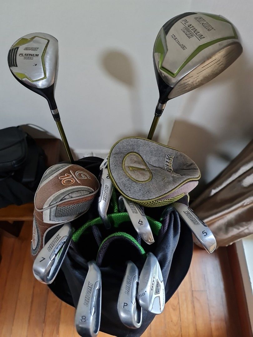 Full golf set (7 irons, driver, 3 wood) from Shark, Sports Equipment