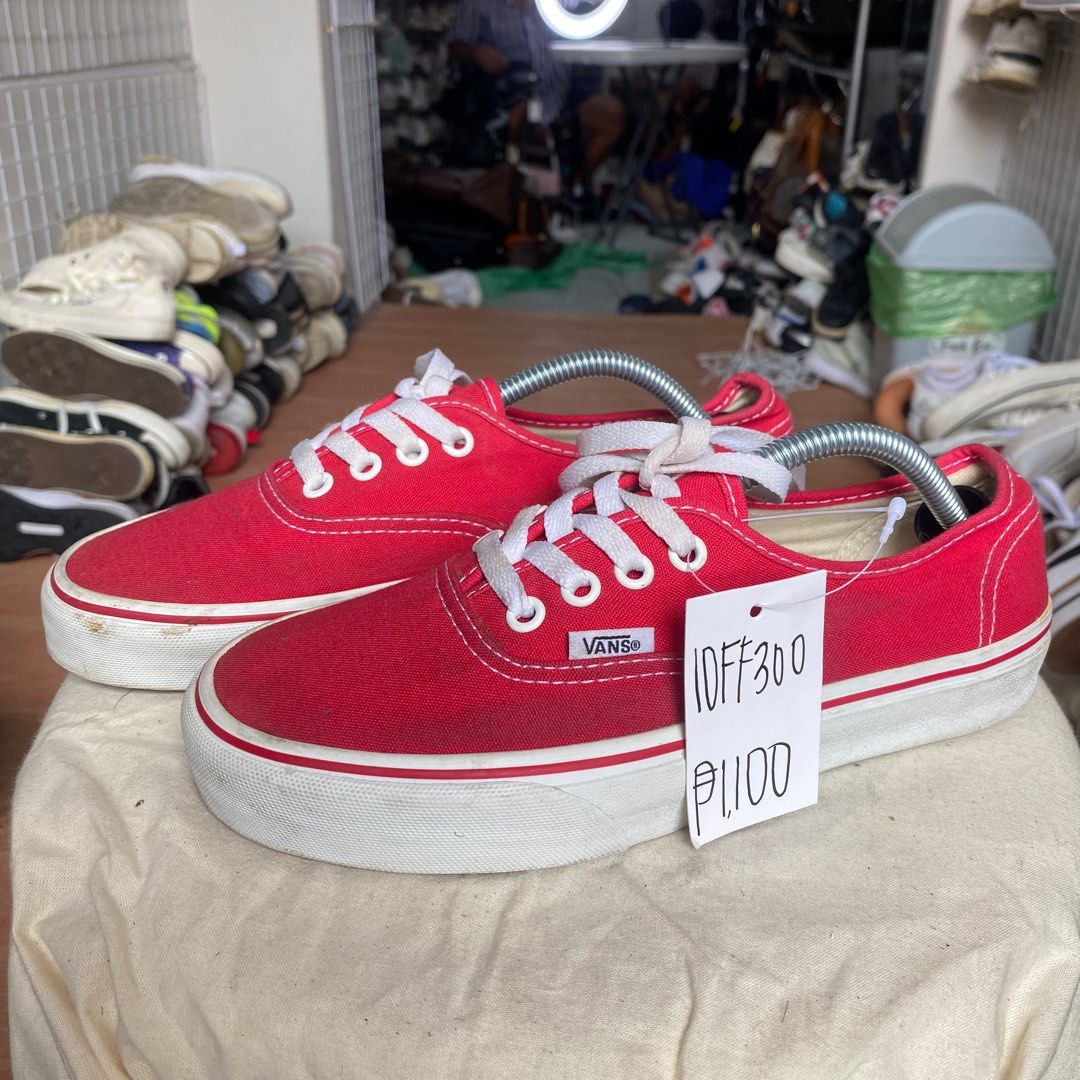 Vans authentic red online original