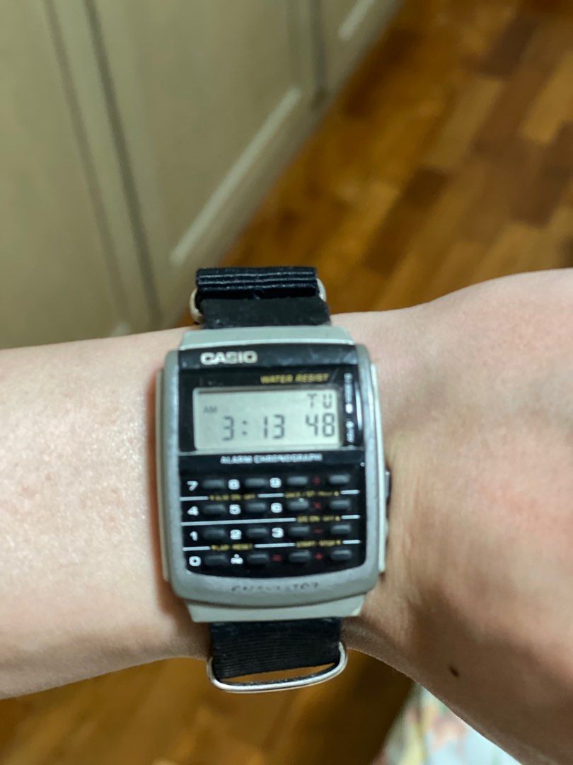 Casio calculator discount wrist watch