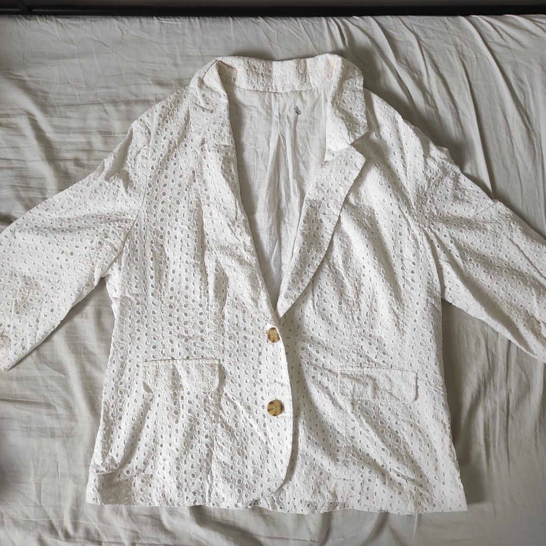 Eyelet blazer sale