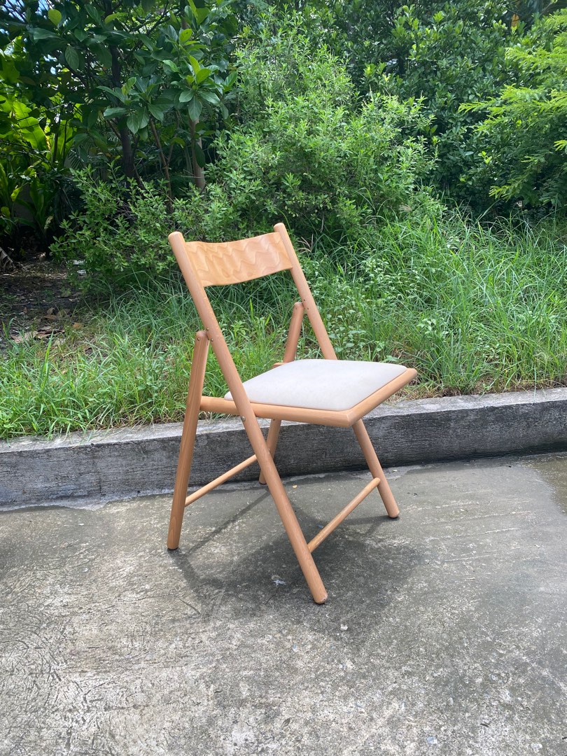 wooden folding chair on Carousell