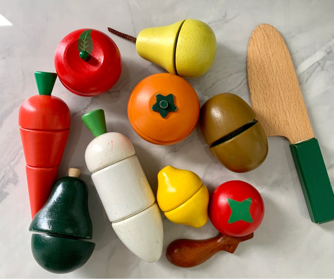 Wooden velcro fruit and vegetables outlet