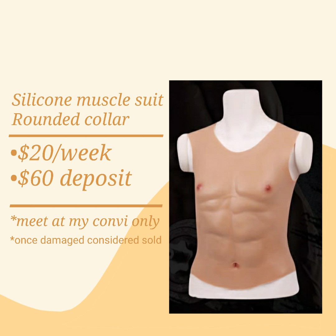 Silicone muscular body suit black, Hobbies & Toys, Toys & Games on Carousell