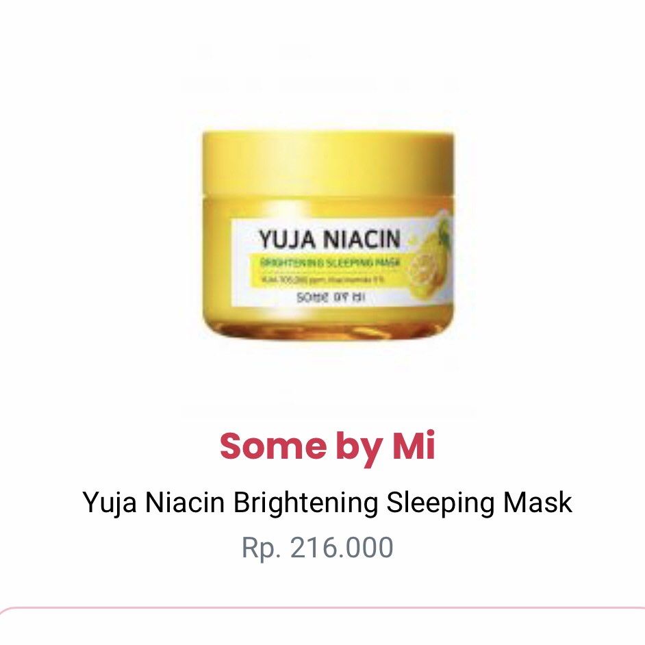 Yuja Niacin Sleeping mask Some by Mi on Carousell