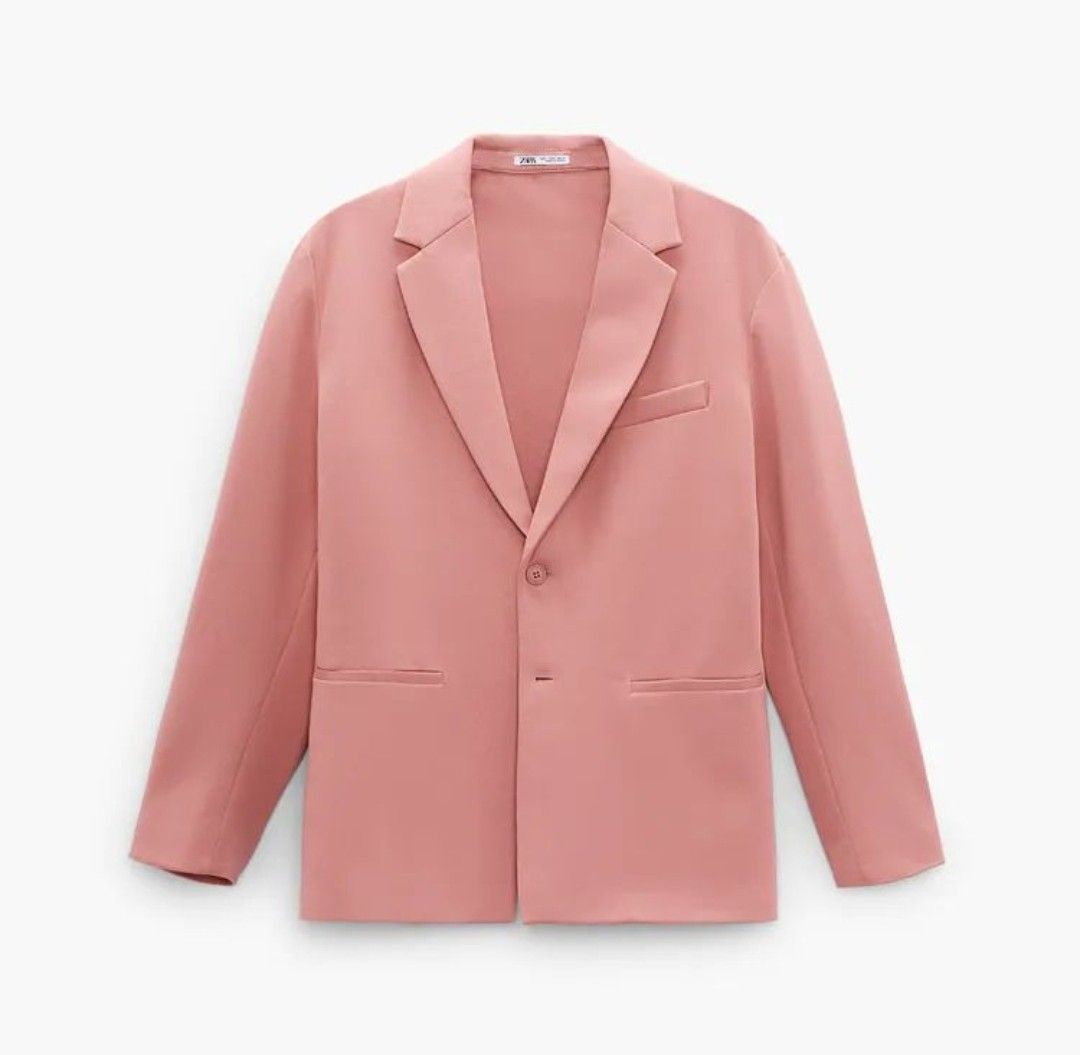 Pink blazer mens sales zara