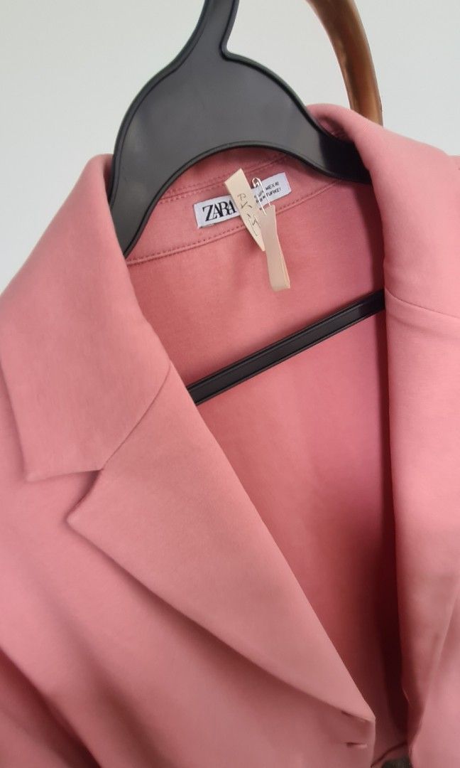 Zara Men Pink Blazer (Size M), Men'S Fashion, Coats, Jackets And Outerwear  On Carousell