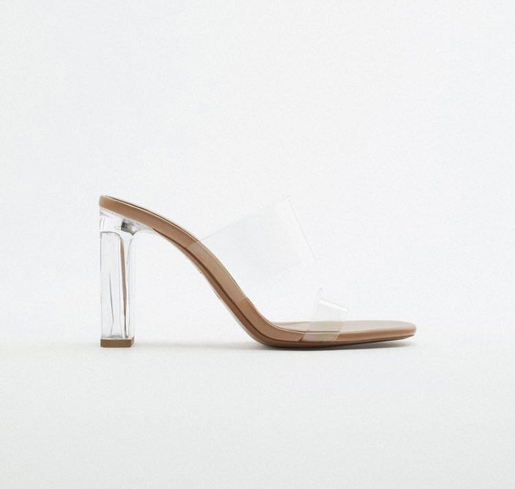 Zara transparent heels on sale