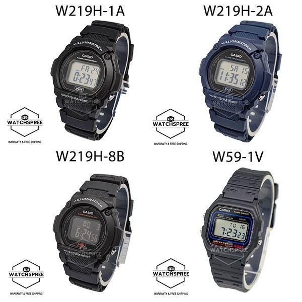 100 Authentic CASIO Sports Digital Watches W218H W219H W59 W735H