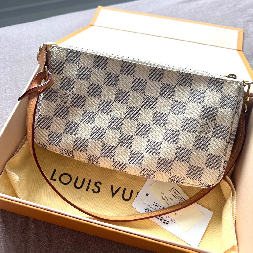 Authenticated Used Louis Vuitton Damier Azur Pochette Accessoires