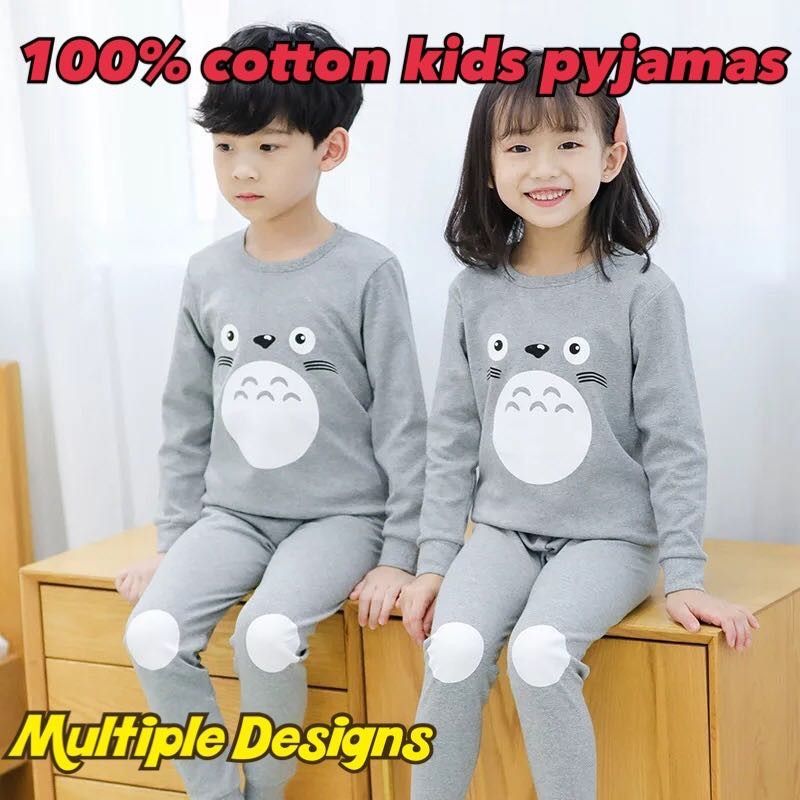 100 Cotton Kids Boys Girls Pyjamas Pajamas Sleepwear Nightwear Babies Kids Babies Kids Fashion on Carousell