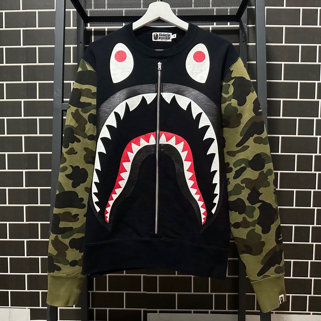 Bape big shark wide crewneck store