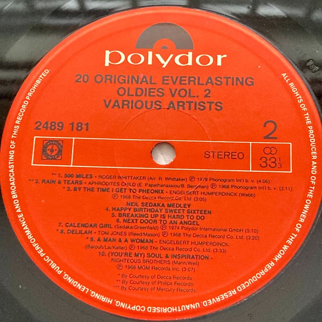 20 original Everlasting Oldies　レコード　LP 20 original Everlasting OldiesレコードLP