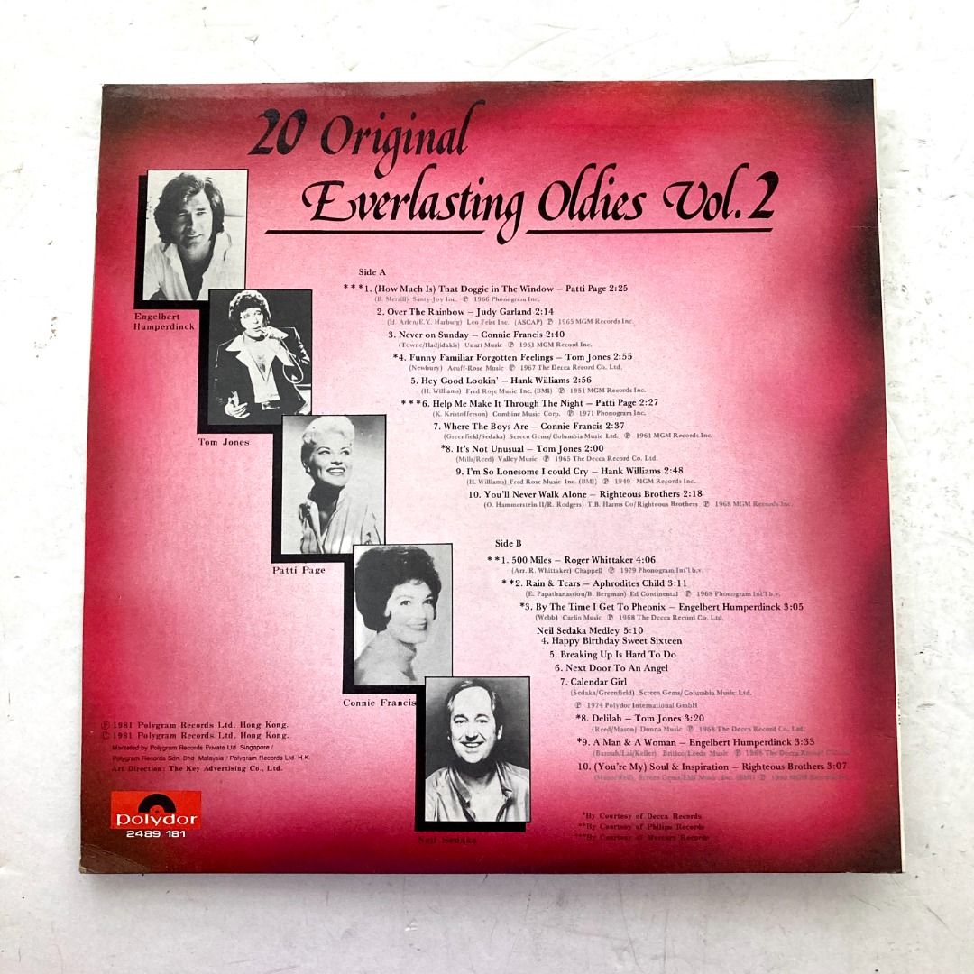 20 original Everlasting Oldies　レコード　LP 20 original Everlasting OldiesレコードLP