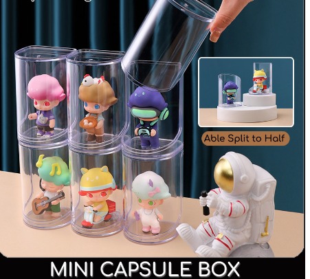 6pcs. Stackable Mini Capsule Box THE024 Toy Figurine Display ...