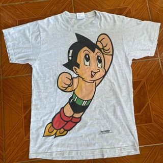 AxeVin Astro Boy Japanese Anime Tshirt Medium White Manga Vintage Astro Boy Robot Cartoon Tetsuwan Atomu Tee Size M