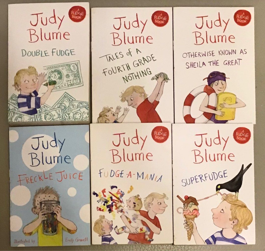 Blume:　Superfudge,　Grade　story　fiction　English　????　book　Fourth　Fudge,　Fudge-a-mania;　Tales　of　Juice,　as　兒童英文書小說橋樑書:　Nothing;　Children　Freckle　Great;　known　Double　the　Sheila　Judy　Otherwise　a　興趣及遊戲,