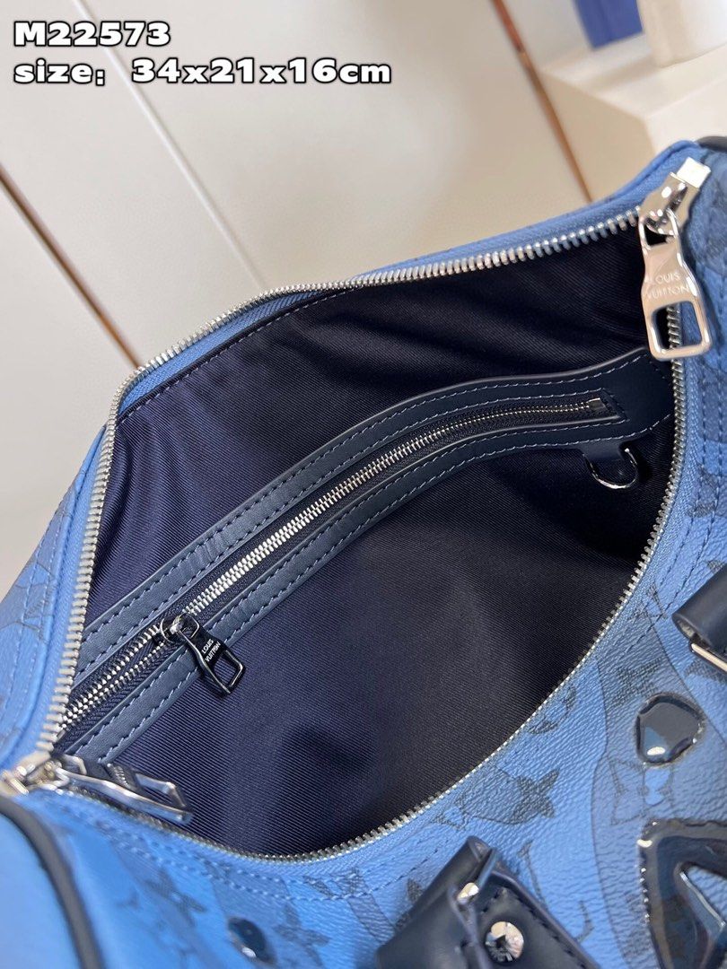 Replica Louis Vuitton Keepall Bandouliere 35 Bag M22573 Blue Fake